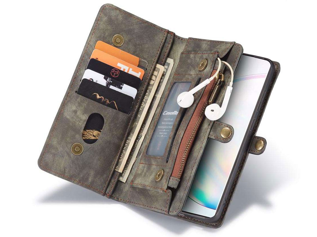 CaseMe 2in1 Wallet Ritsvak Case Zwart - Samsung Galaxy S20 Ultra Hoesje