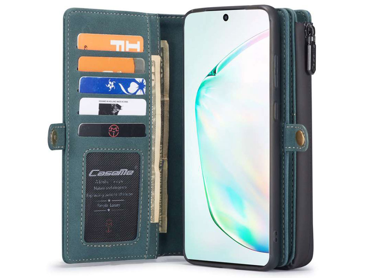 CaseMe Multi Wallet Ritsvak Case Blauw - Samsung Galaxy S20 Ultra Hoesje
