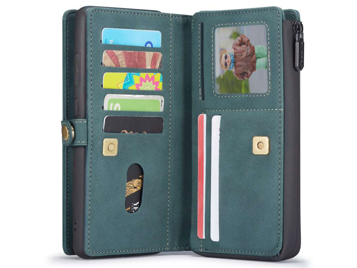 CaseMe Multi Wallet Ritsvak Case Blauw - Samsung Galaxy S20 Ultra Hoesje