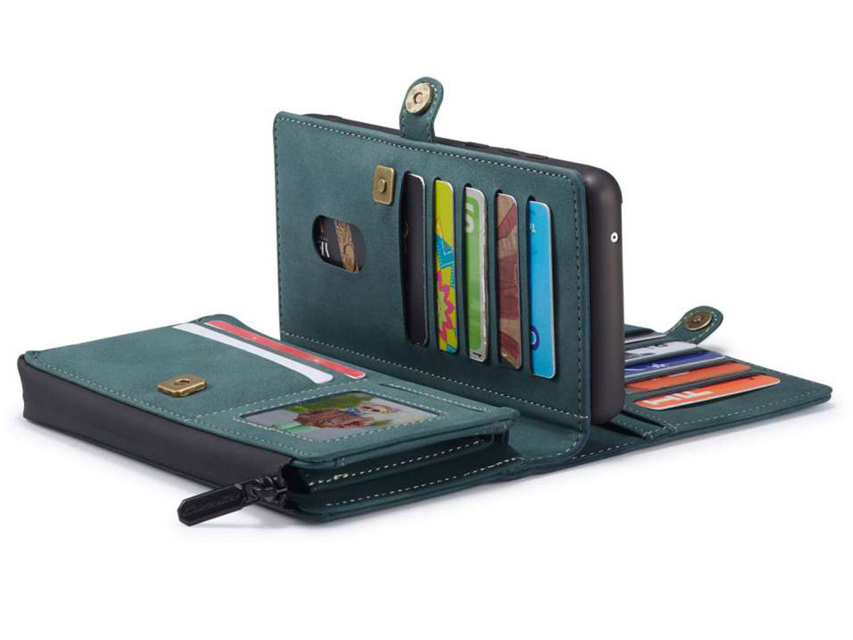 CaseMe Multi Wallet Ritsvak Case Blauw - Samsung Galaxy S20 Ultra Hoesje