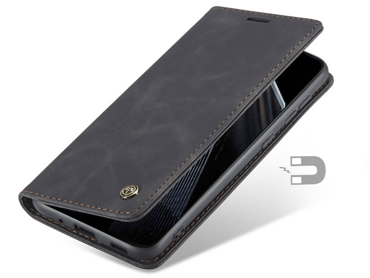 CaseMe Vintage BookCase Zwart - Samsung Galaxy S20 Ultra hoesje