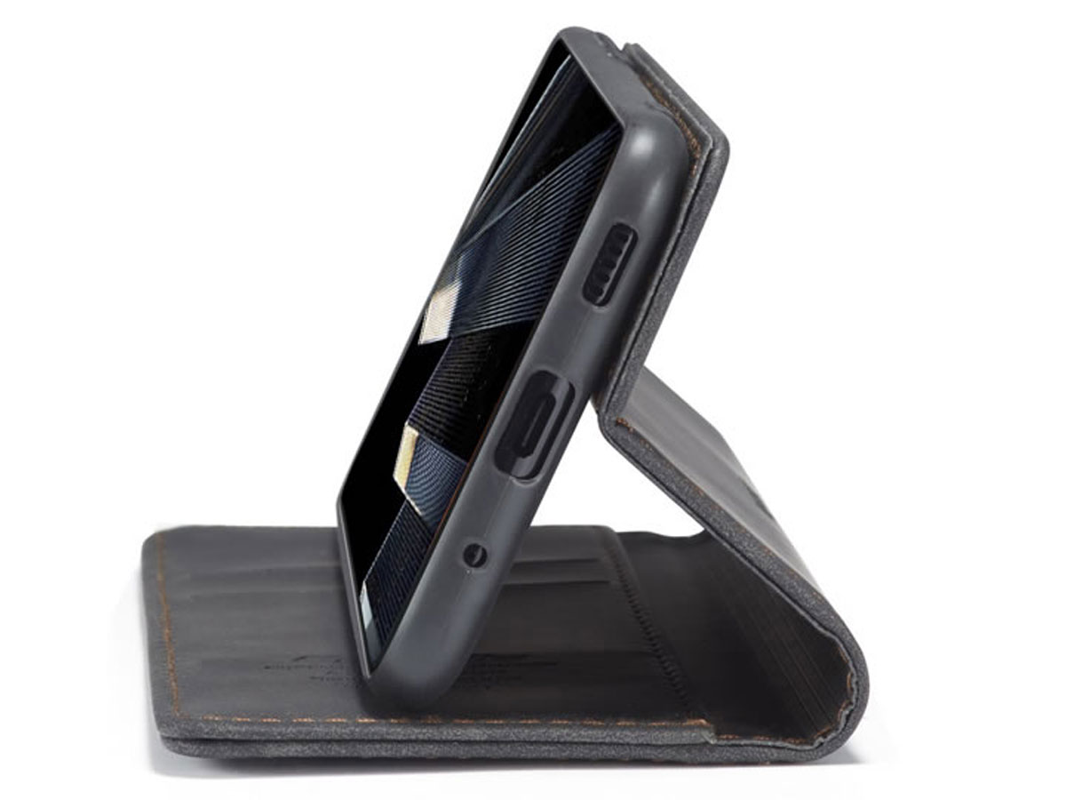 CaseMe Vintage BookCase Zwart - Samsung Galaxy S20 Ultra hoesje