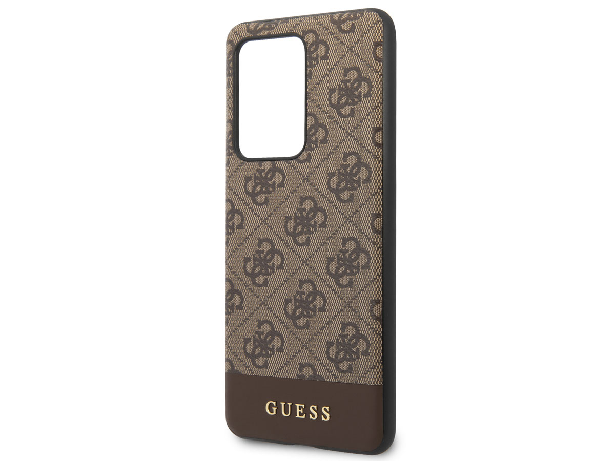 Guess 4G Monogram Case Bruin - Samsung Galaxy S20 Ultra hoesje