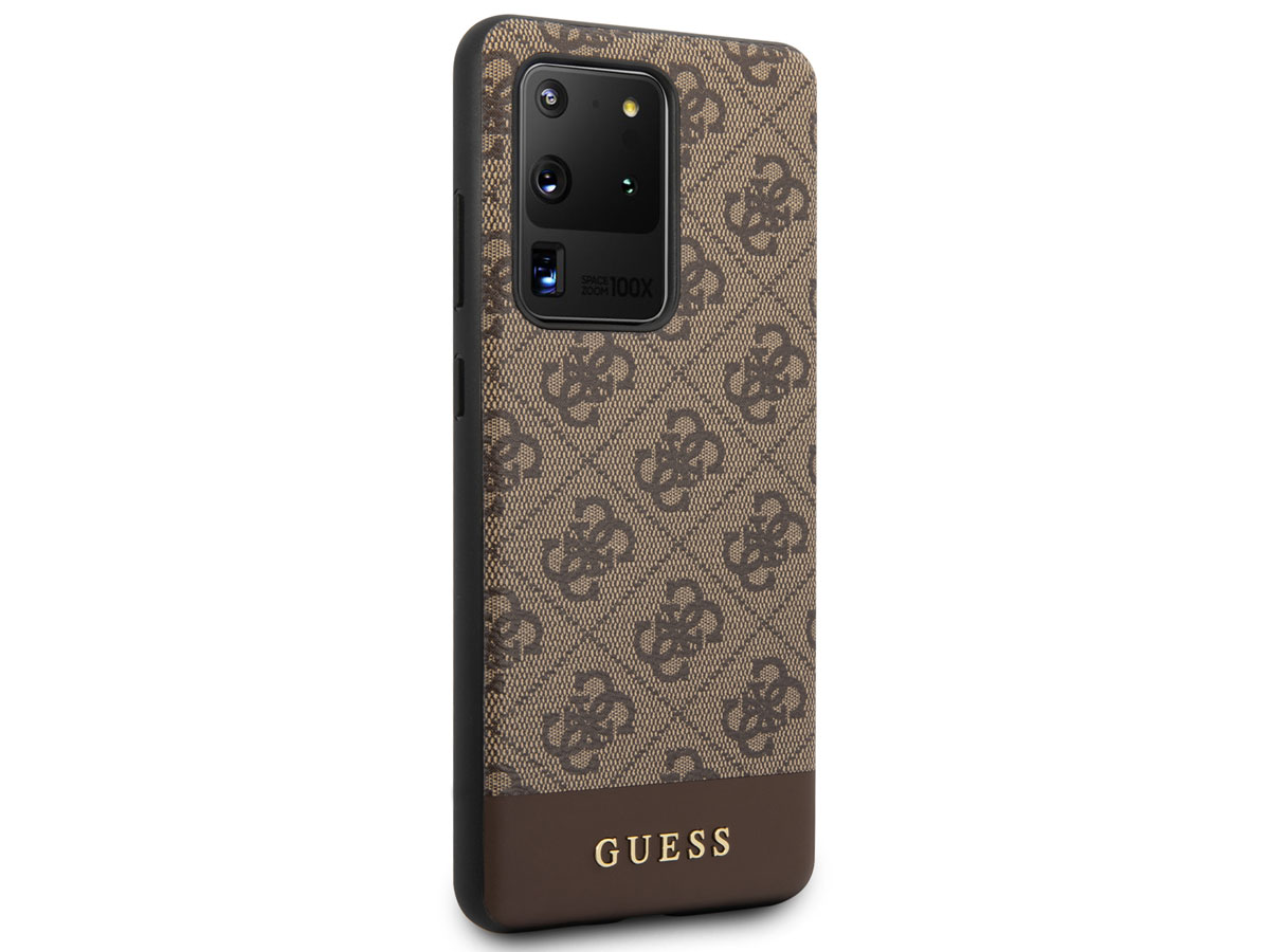 Guess 4G Monogram Case Bruin - Samsung Galaxy S20 Ultra hoesje