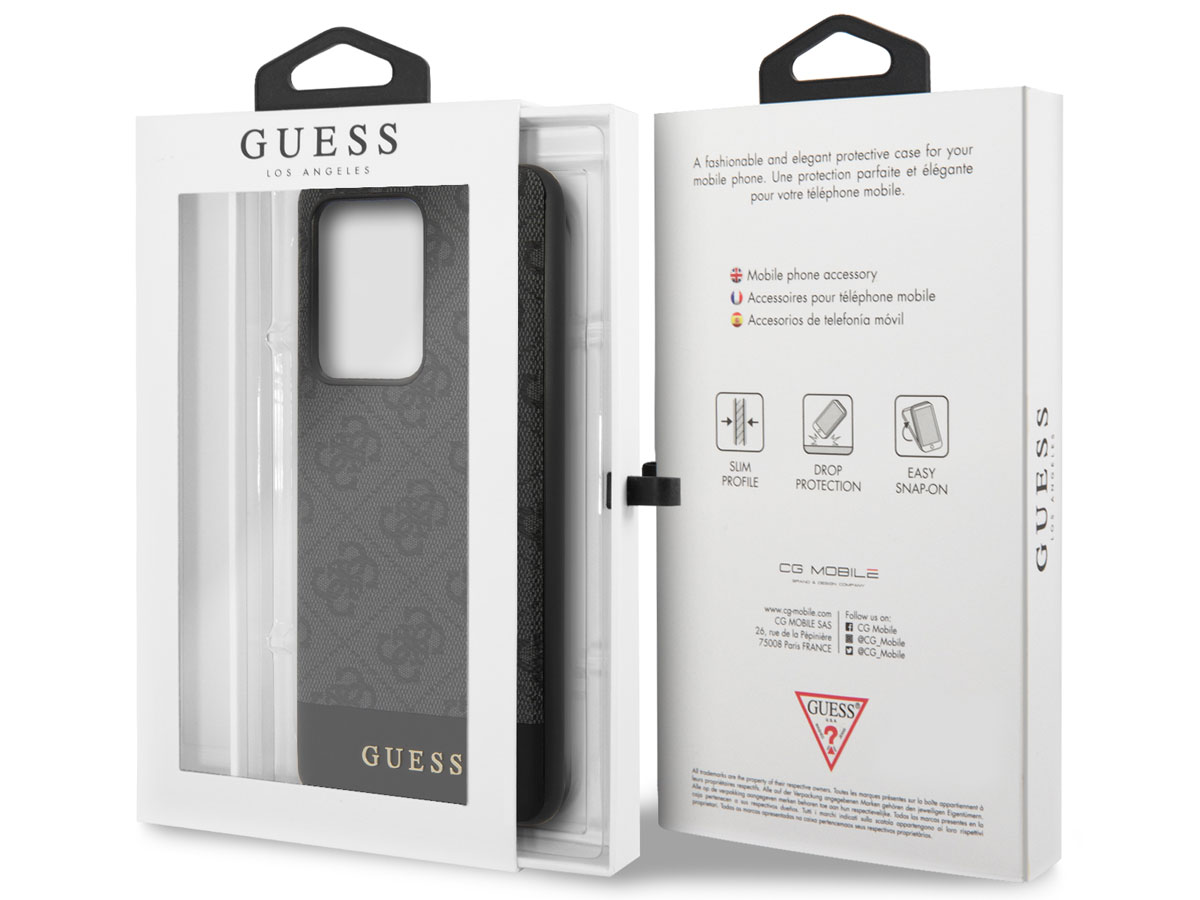 Guess 4G Monogram Case Grijs - Samsung Galaxy S20 Ultra hoesje