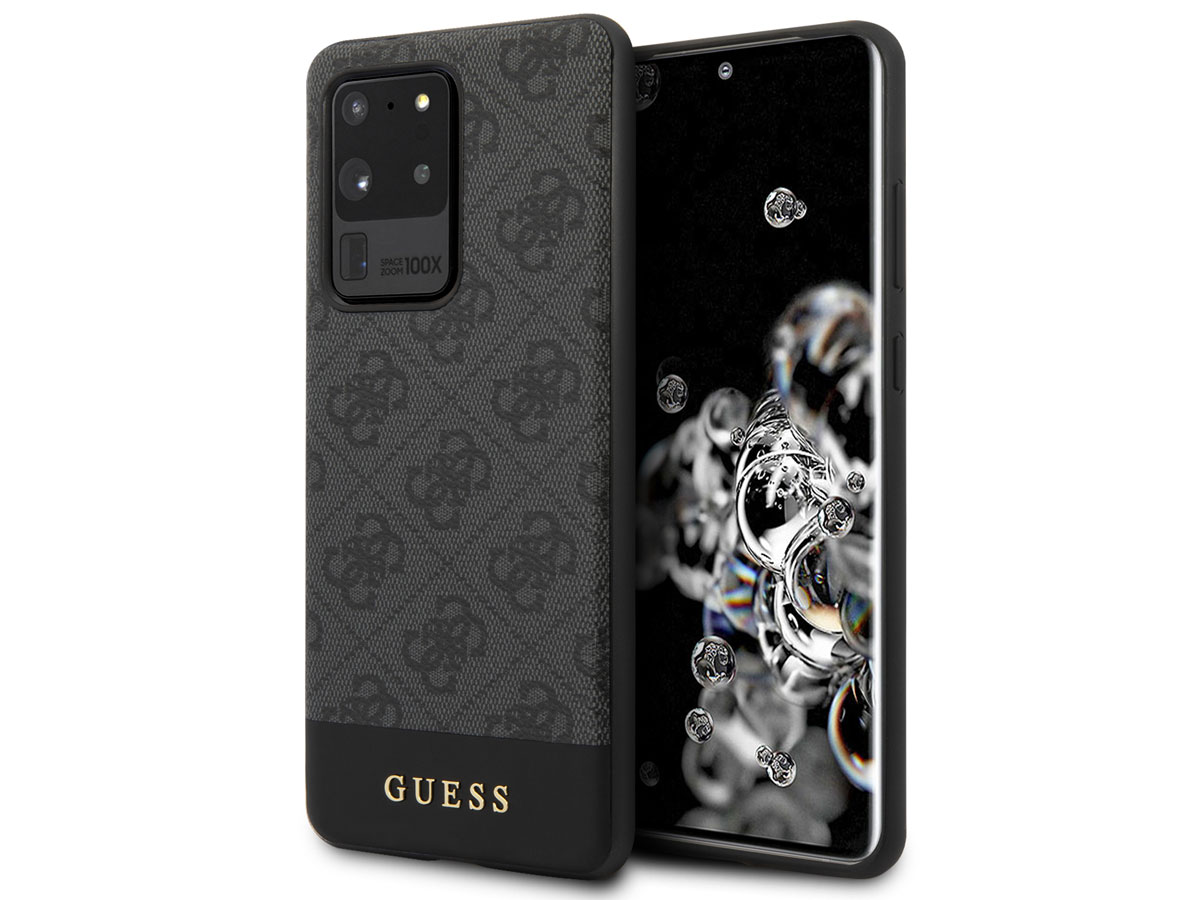 Guess 4G Monogram Case Grijs - Samsung Galaxy S20 Ultra hoesje