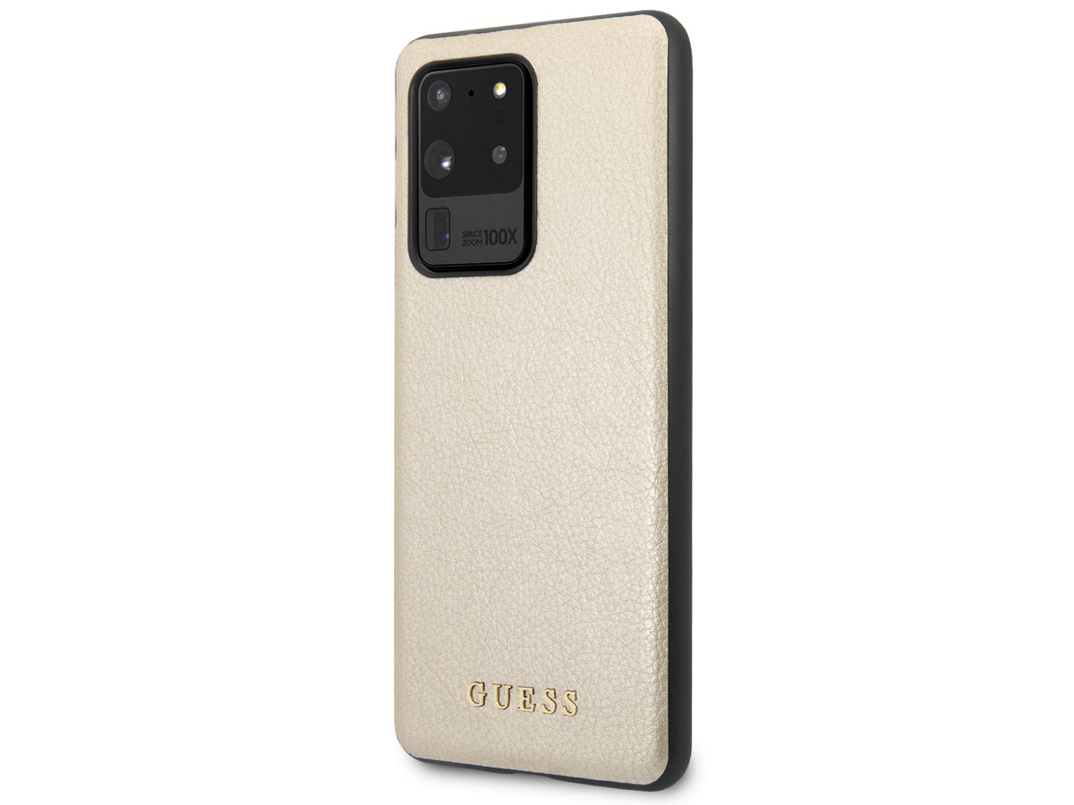 Guess Iridescent Case Goud - Samsung Galaxy S20 Ultra hoesje