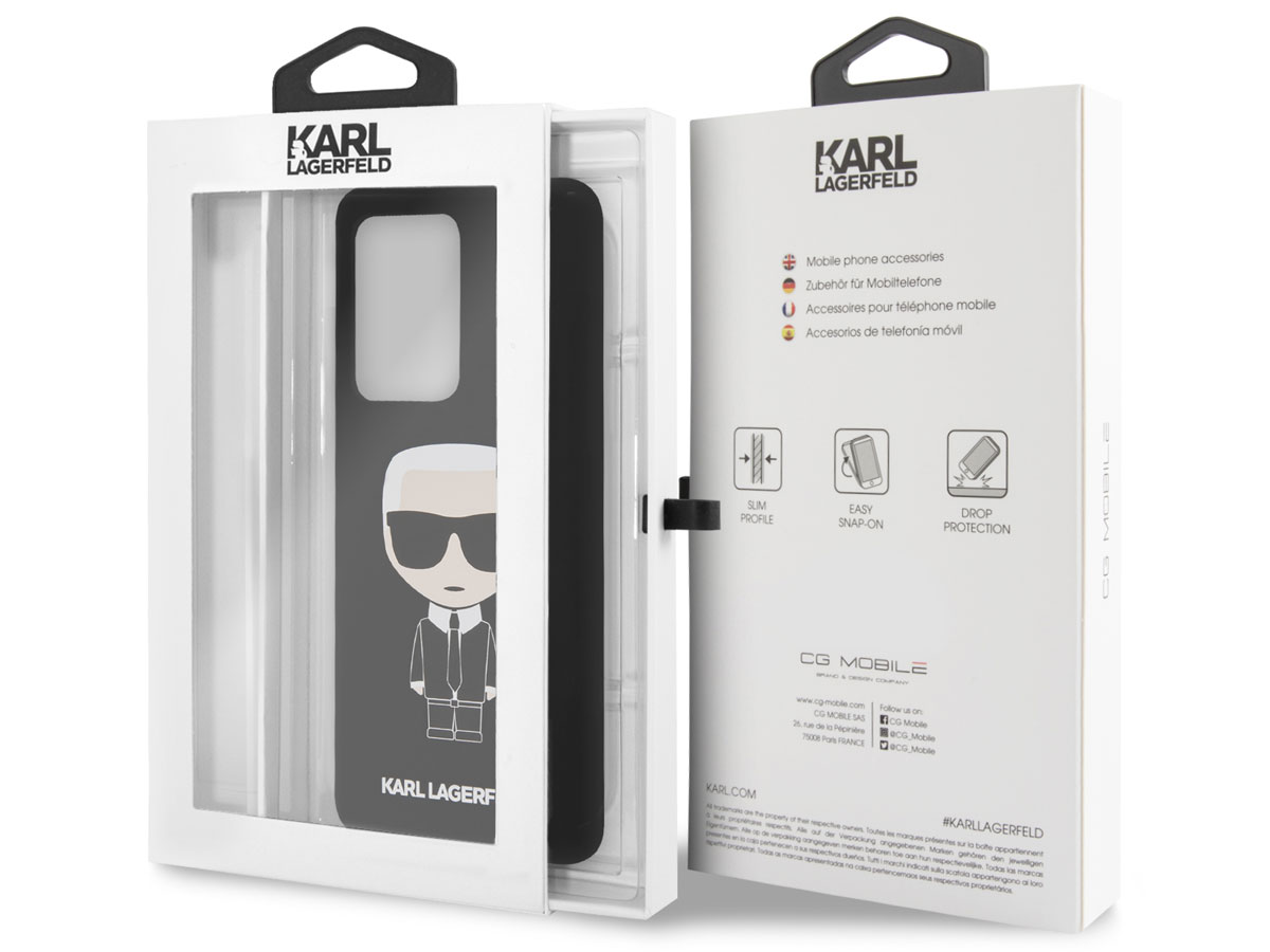 Karl Lagerfeld Iconic Case Zwart - Samsung Galaxy S20 Ultra hoesje