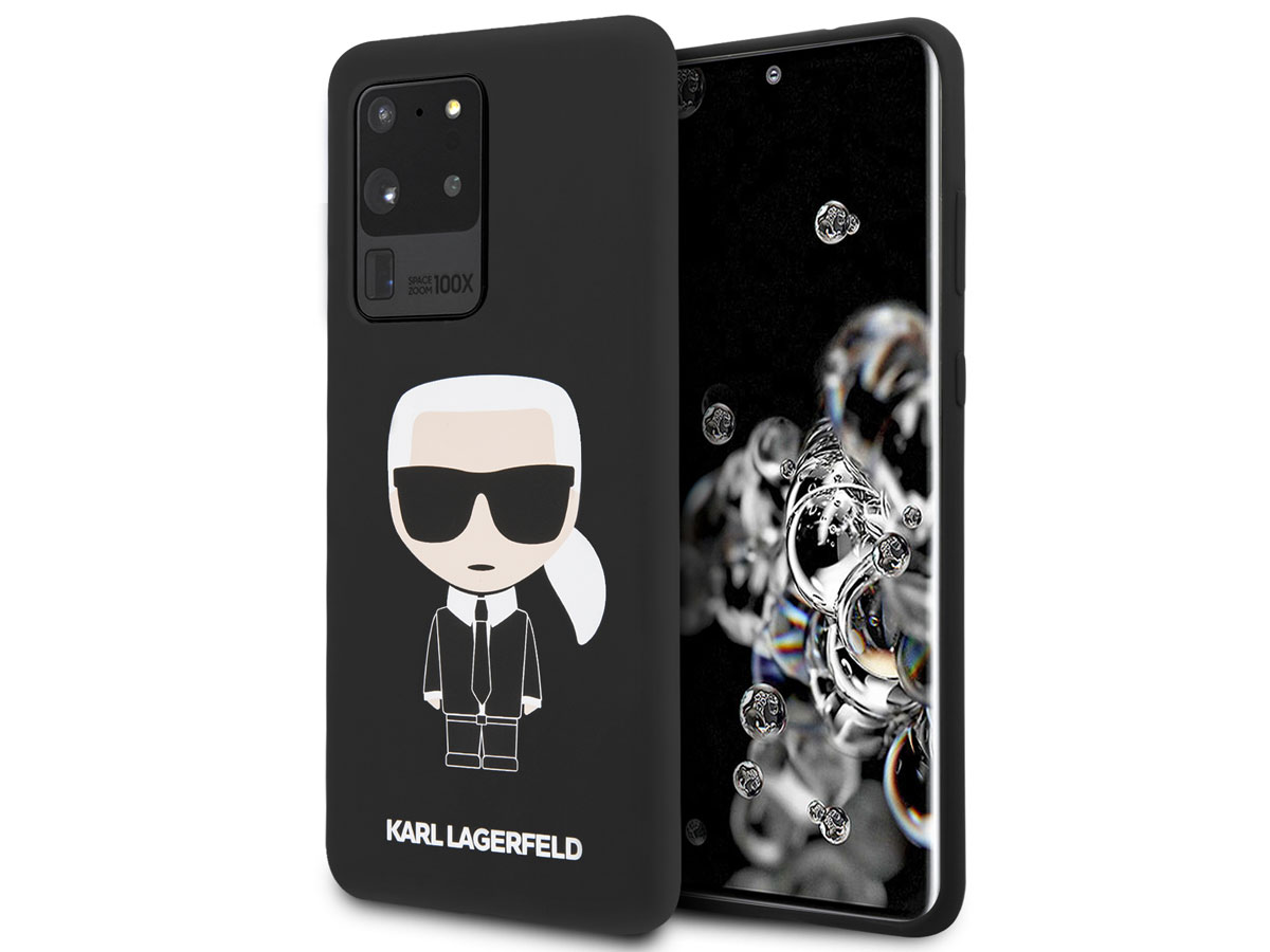 Karl Lagerfeld Iconic Case Zwart - Samsung Galaxy S20 Ultra hoesje