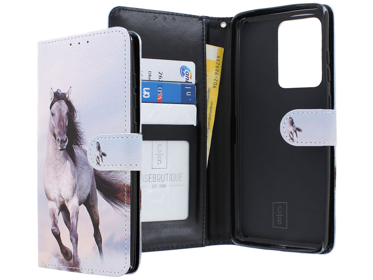 ik klaag is genoeg Productiviteit Samsung Galaxy S20 Ultra Hoesje Paarden Print Book Case