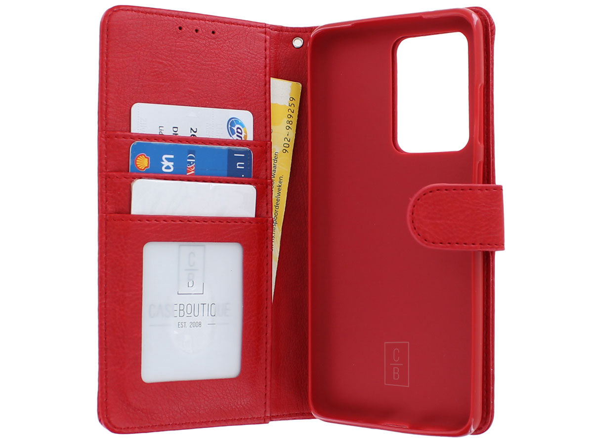 Book Case Deluxe Rood - Samsung Galaxy S20 Ultra hoesje