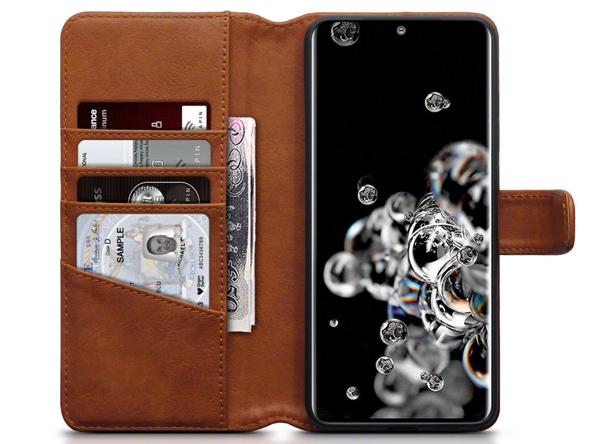 CaseBoutique Wallet Case Leer Cognac - Galaxy S20 Ultra hoesje