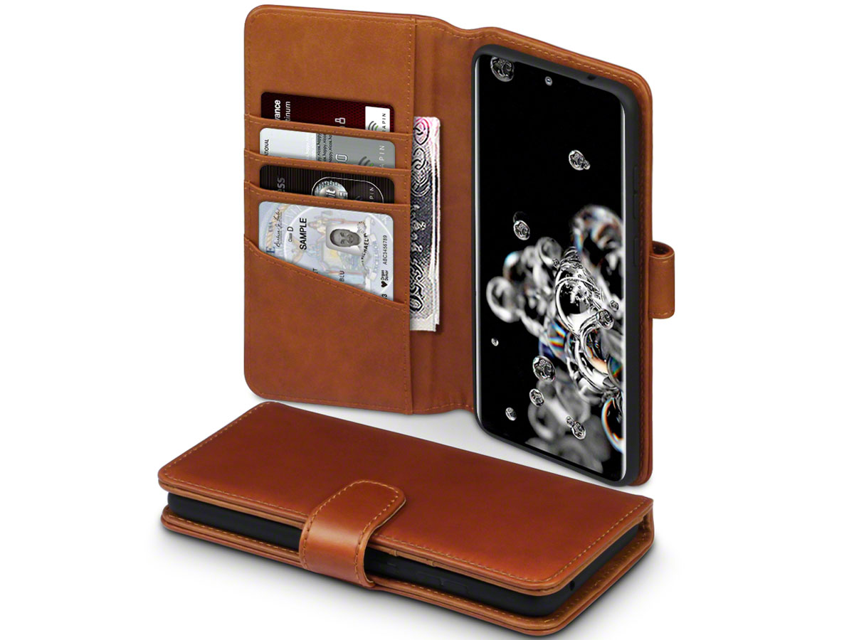 CaseBoutique Wallet Case Leer Cognac - Galaxy S20 Ultra hoesje