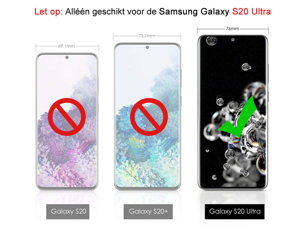 Book Case met Ritsvakje Rood - Samsung Galaxy S20 Ultra hoesje