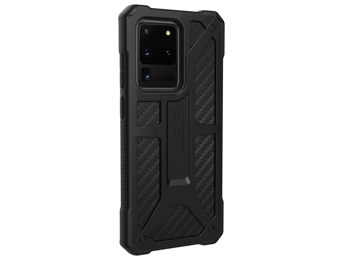 Urban Armor Gear Monarch Carbon - Samsung Galaxy S20 Ultra hoesje