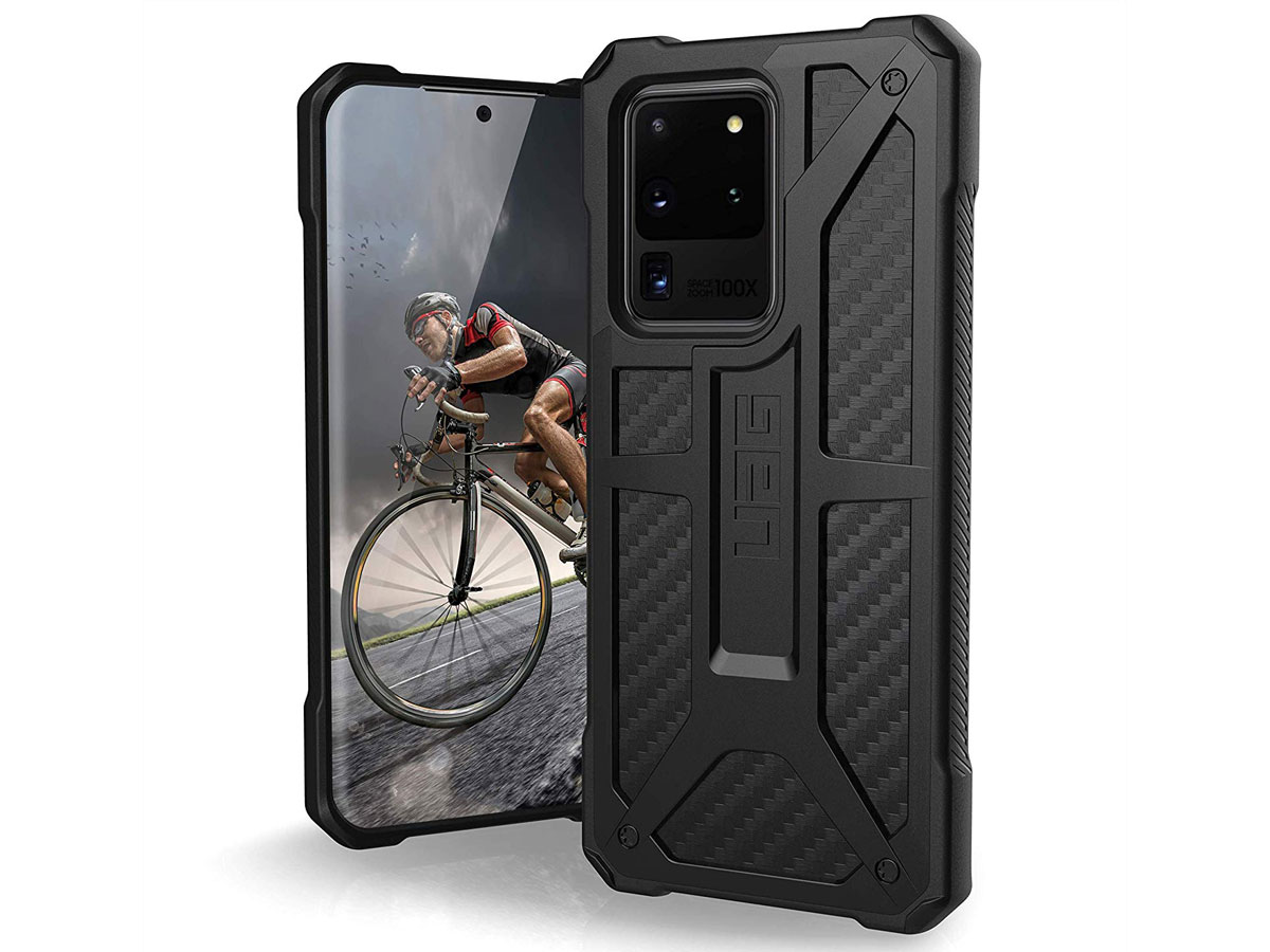 Urban Armor Gear Monarch Carbon - Samsung Galaxy S20 Ultra hoesje