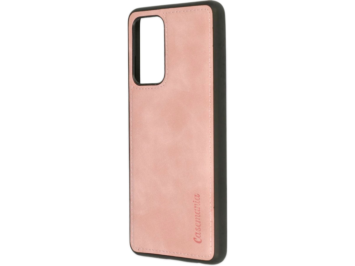 CaseMania 2in1 Magnetic Bookcase Roze - Samsung Galaxy S21 FE Hoesje