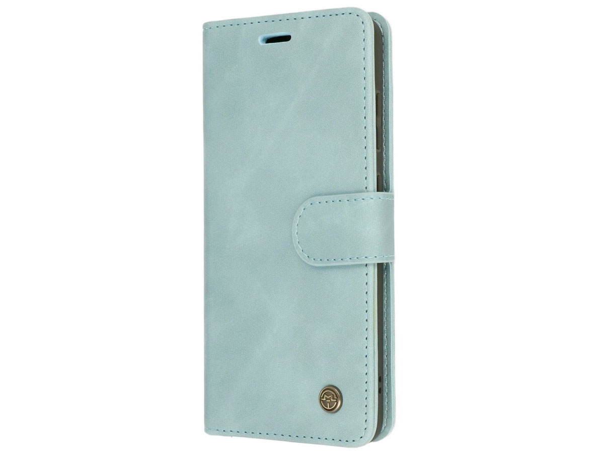 CaseMania 2in1 Magnetic Bookcase Aqua - Samsung Galaxy S21 FE Hoesje