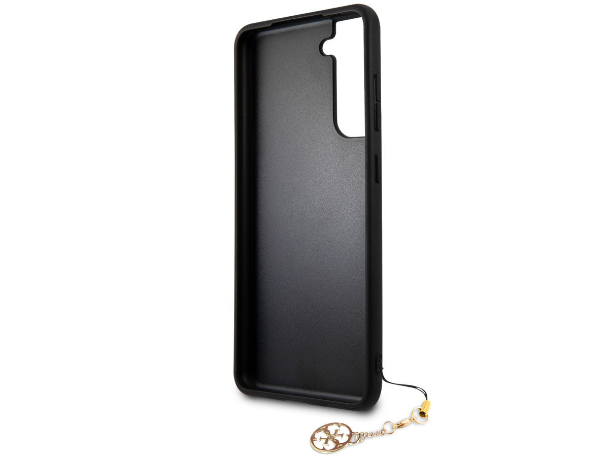 Guess Monogram Charm Case Bruin - Samsung Galaxy S21 FE hoesje