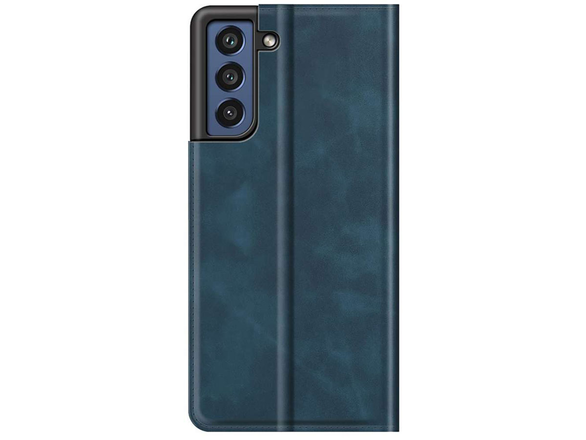 Just in Case Magnetic BookCase Blauw - Samsung Galaxy S21 FE hoesje