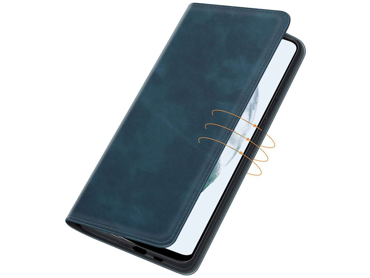 Just in Case Magnetic BookCase Blauw - Samsung Galaxy S21 FE hoesje