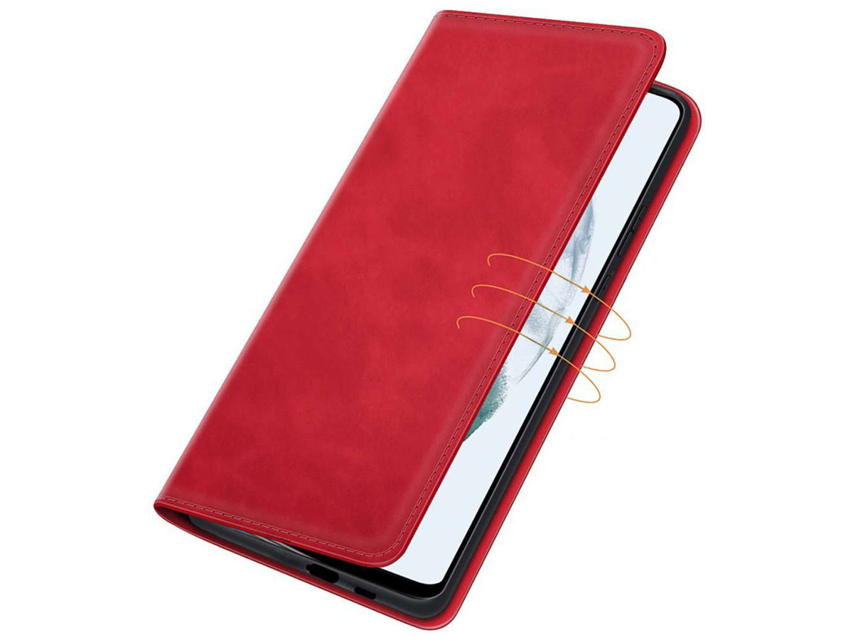 Just in Case Magnetic BookCase Rood - Samsung Galaxy S21 FE hoesje