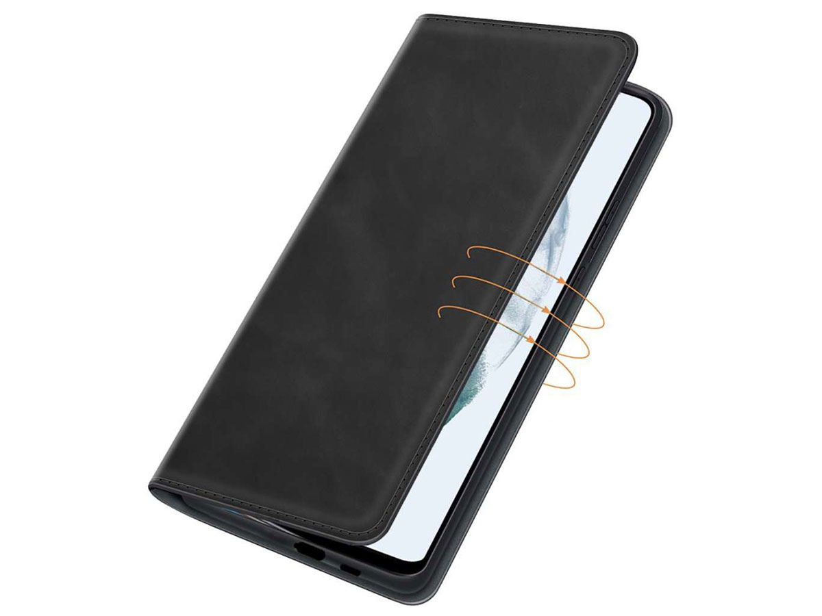 Just in Case Magnetic BookCase Zwart - Samsung Galaxy S21 FE hoesje