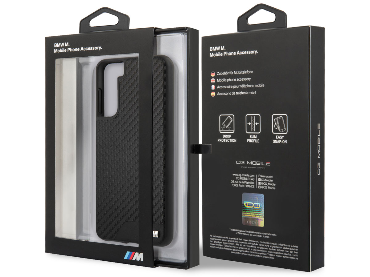 BMW M Sport PU Carbon Case - Samsung Galaxy S21 hoesje