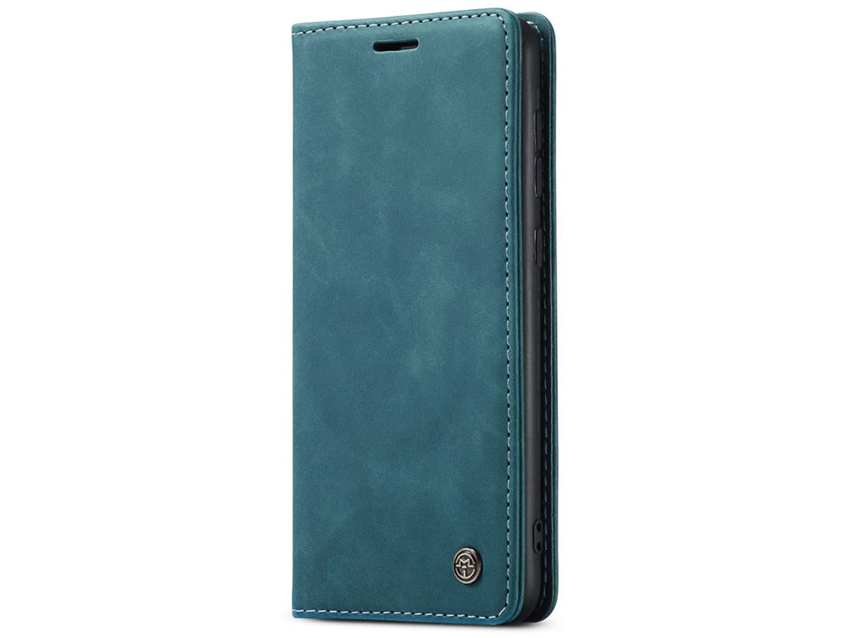 CaseMe Vintage BookCase Blauw - Samsung Galaxy S21 hoesje