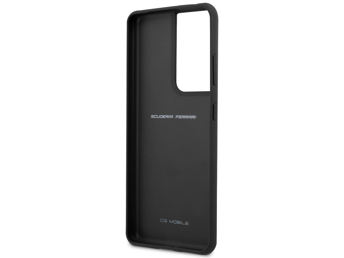 Ferrari Leather Case Rood - Samsung Galaxy S21 Hoesje