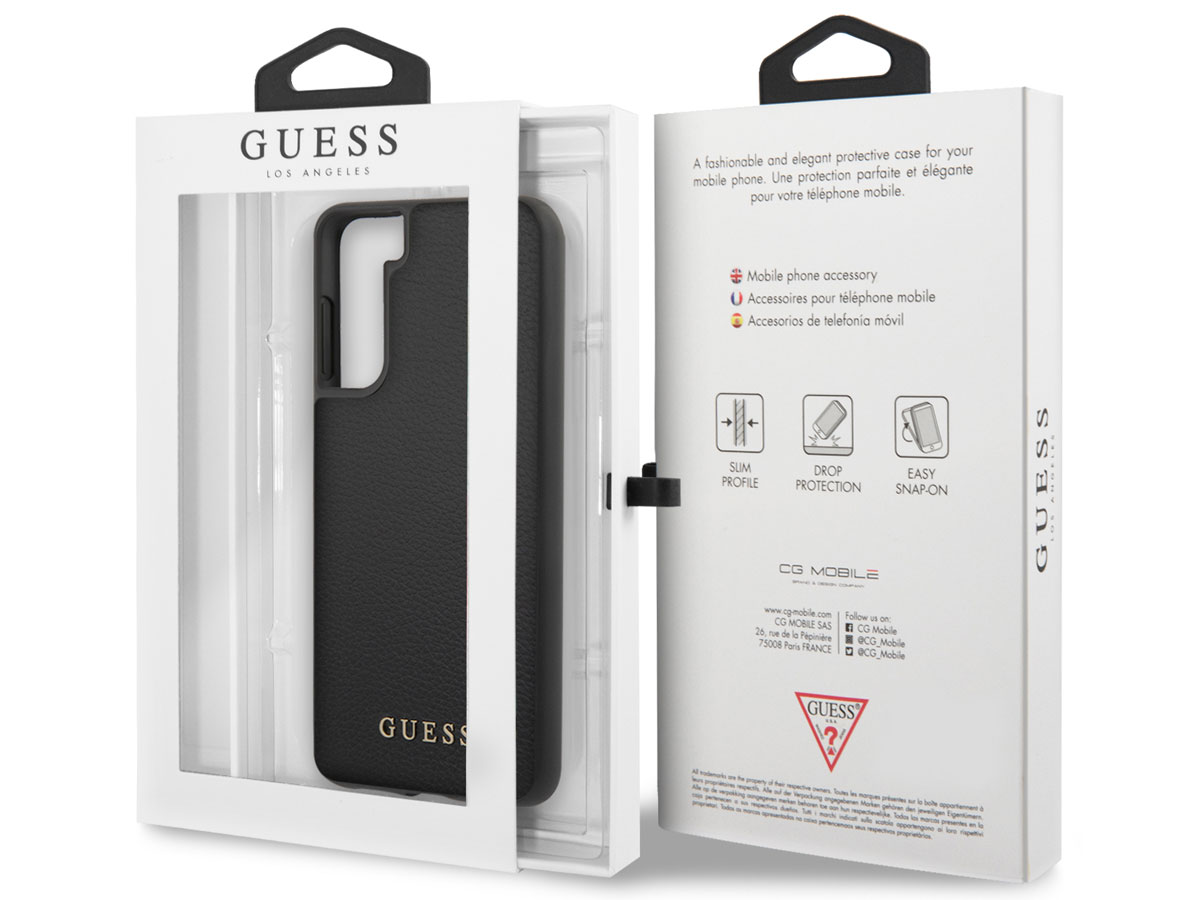 Guess Iridescent Case Zwart - Samsung Galaxy S21 hoesje