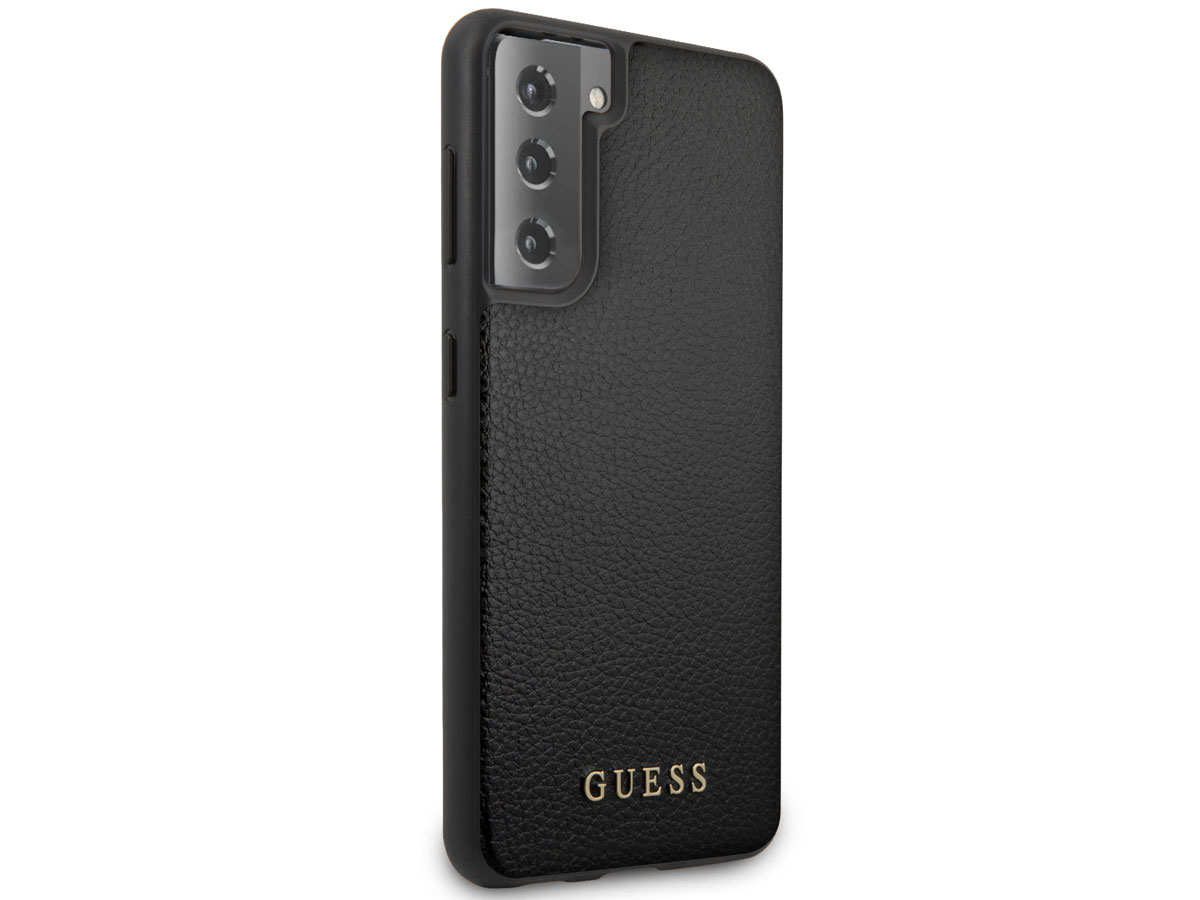 Guess Iridescent Case Zwart - Samsung Galaxy S21 hoesje