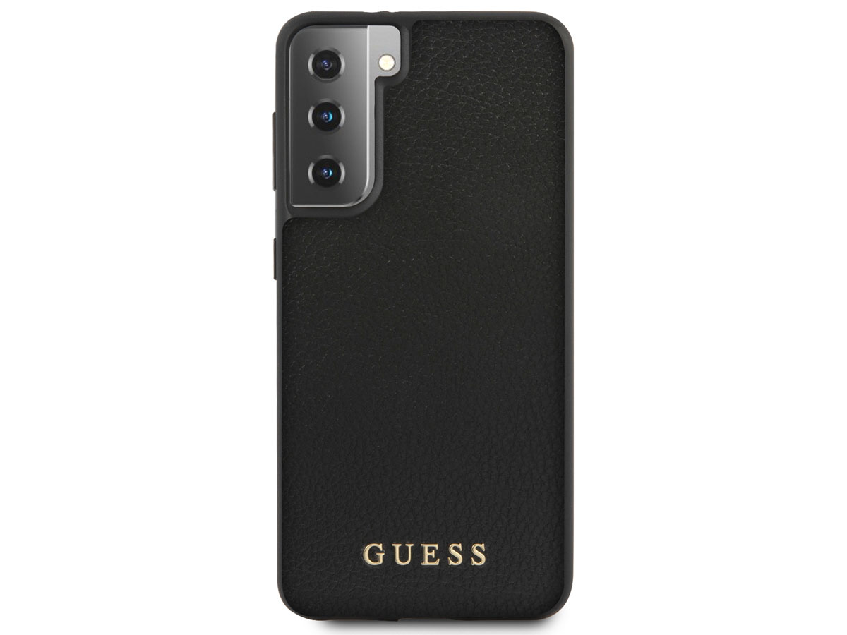 Guess Iridescent Case Zwart - Samsung Galaxy S21 hoesje