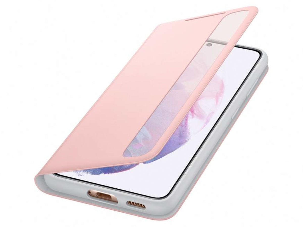Samsung Galaxy S21 Smart Clear View Cover Roze (EF-ZG991CP)