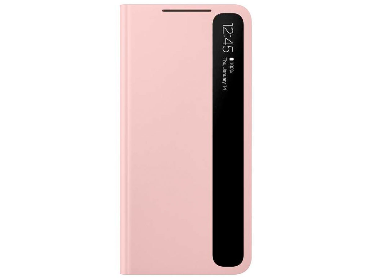 Samsung Galaxy S21 Smart Clear View Cover Roze (EF-ZG991CP)