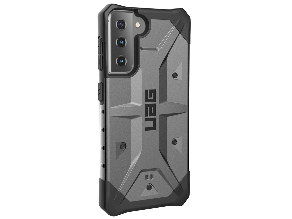 Urban Armor Gear Pathfinder Case Zilver - Samsung Galaxy S21 hoesje