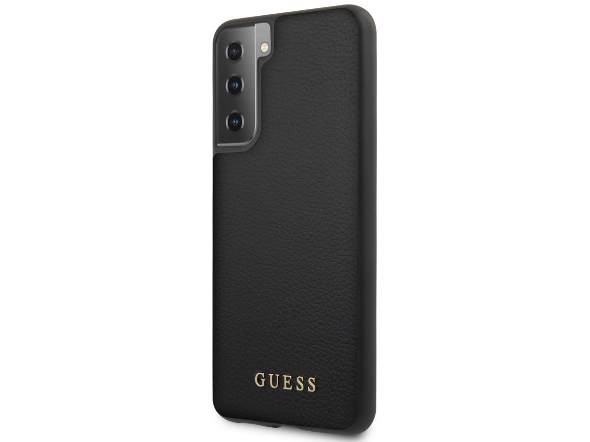 Guess Iridescent Case Zwart - Samsung Galaxy S21+ hoesje