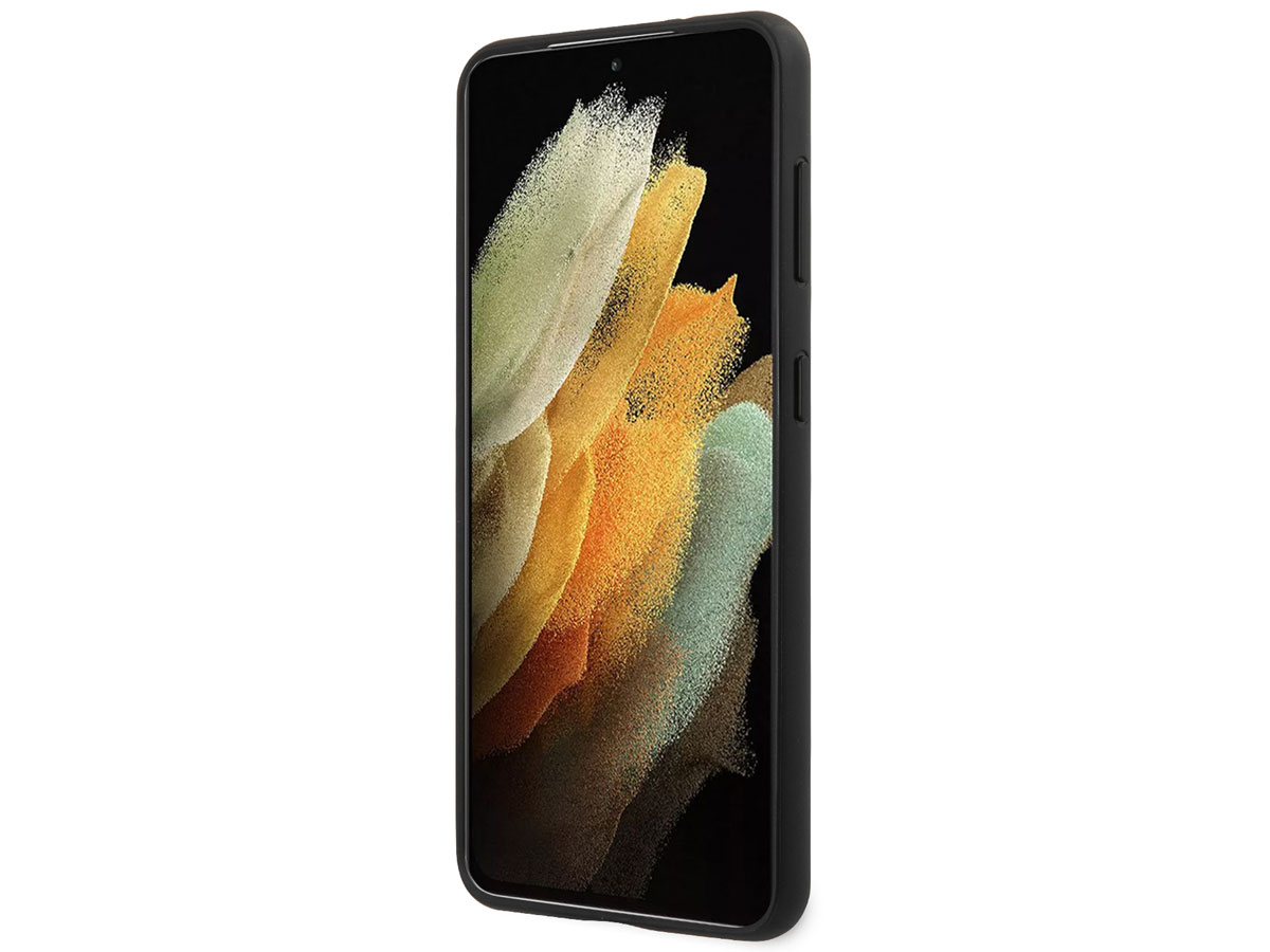 Guess Iridescent Case Zwart - Samsung Galaxy S21+ hoesje