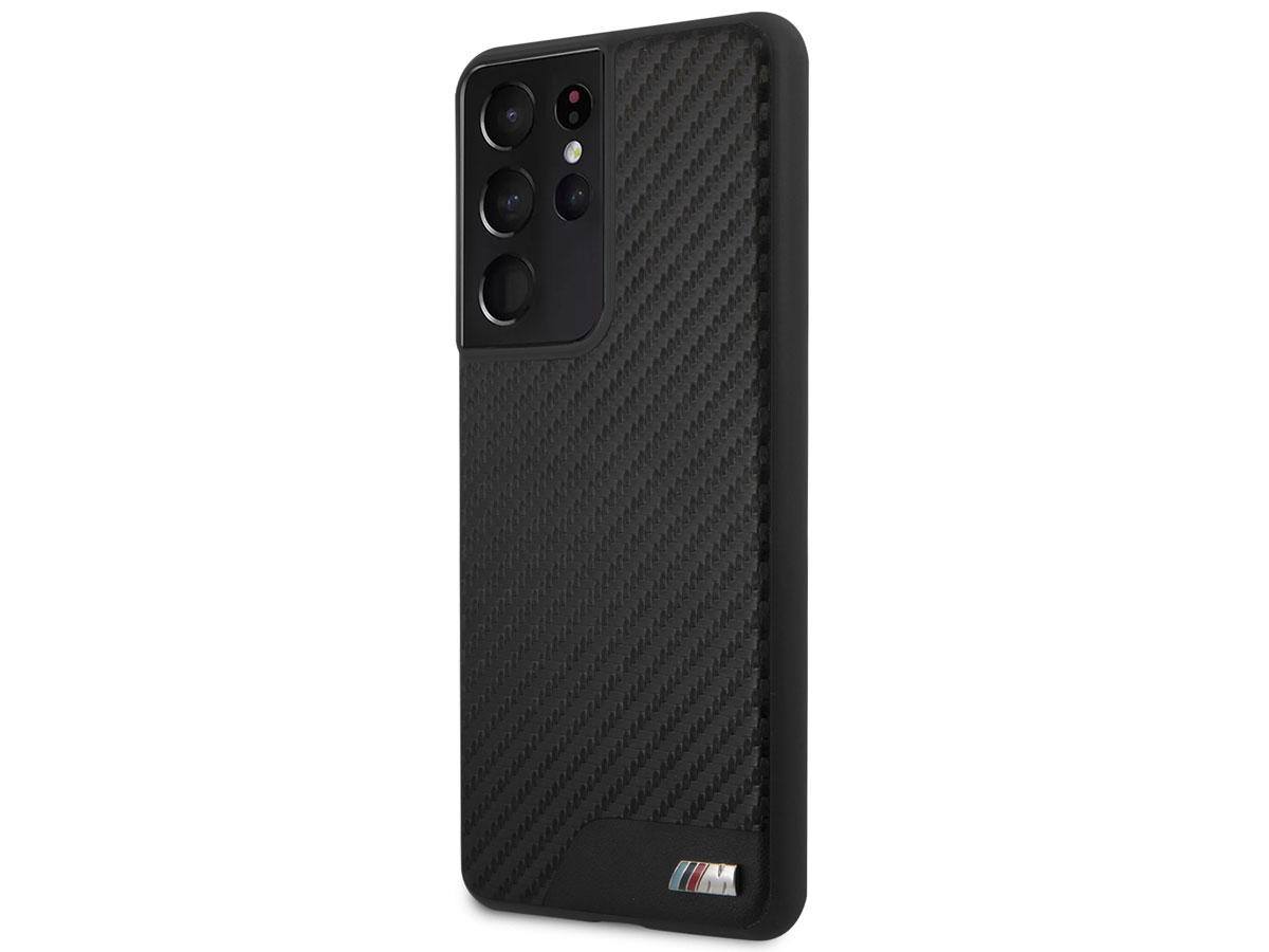 BMW M Sport PU Carbon Case - Samsung Galaxy S21 Ultra hoesje