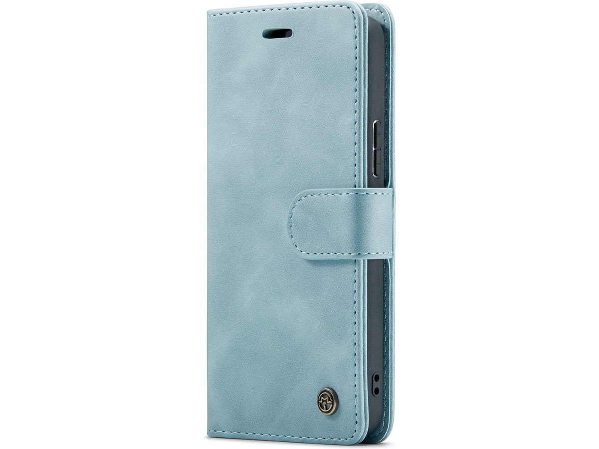 CaseMe 2in1 Magnetic Bookcase Aqua - Samsung Galaxy S22 Hoesje