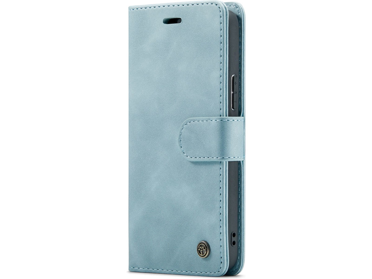 CaseMania 2in1 Magnetic Bookcase Aqua - Samsung Galaxy S22 Hoesje