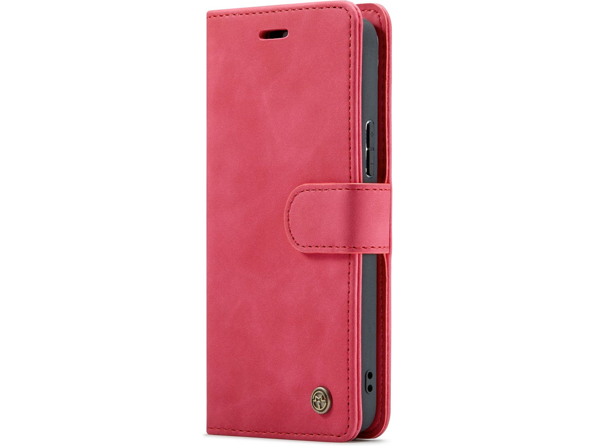 CaseMe 2in1 Magnetic Bookcase Fuchsia - Samsung Galaxy S22 Hoesje
