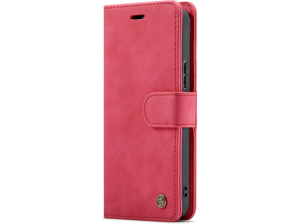 CaseMania 2in1 Magnetic Bookcase Fuchsia - Samsung Galaxy S22 Hoesje