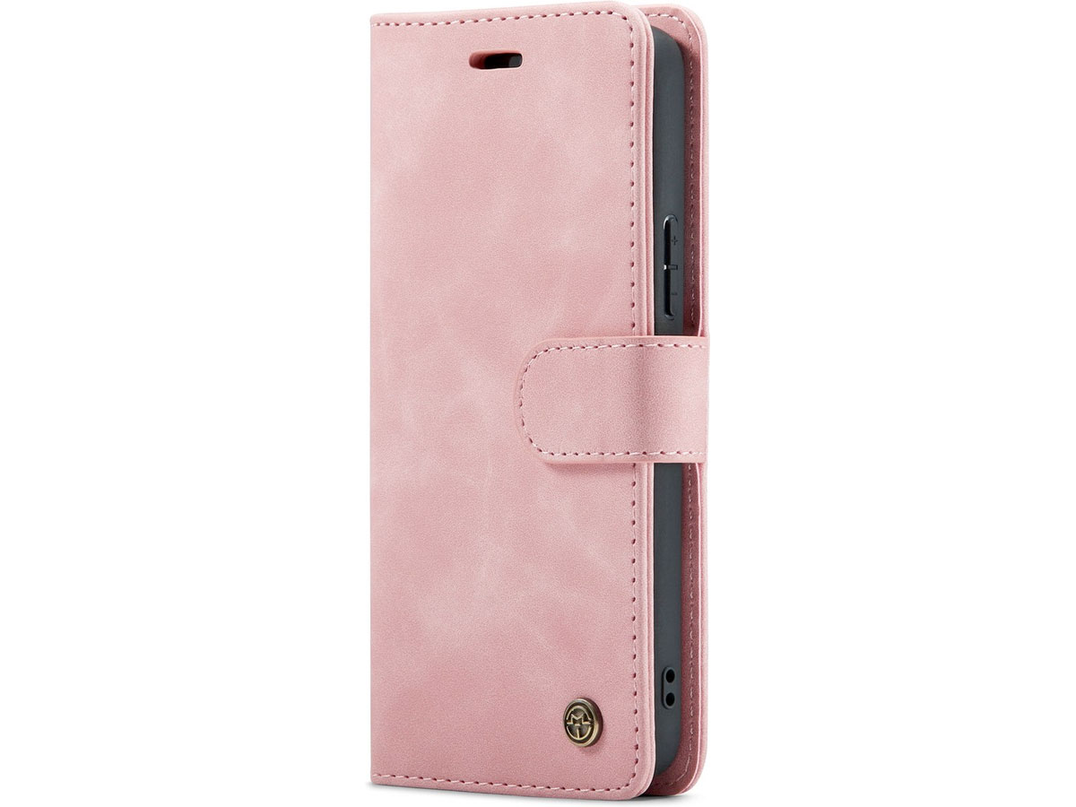 CaseMe 2in1 Magnetic Bookcase Roze - Samsung Galaxy S22 Hoesje