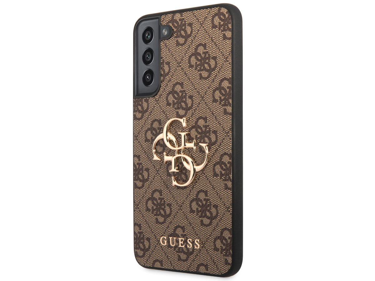 Guess Big 4G Monogram Case Bruin - Samsung Galaxy S22 hoesje