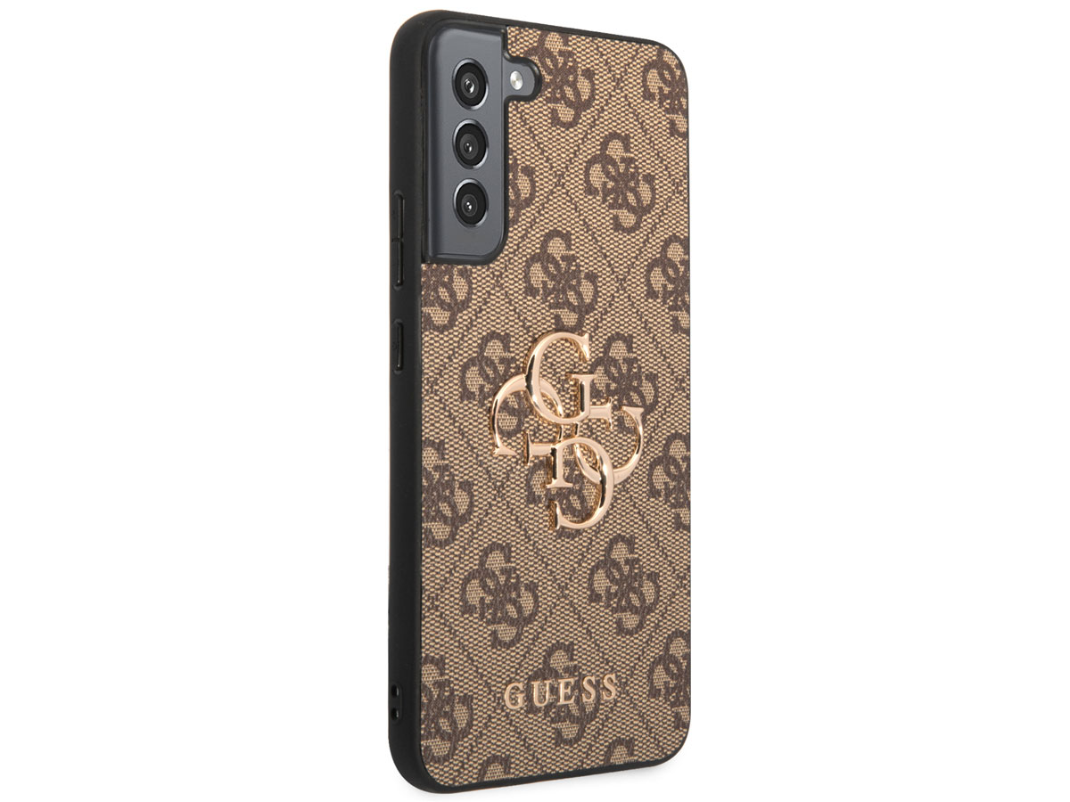 Guess Big 4G Monogram Case Bruin - Samsung Galaxy S22 hoesje