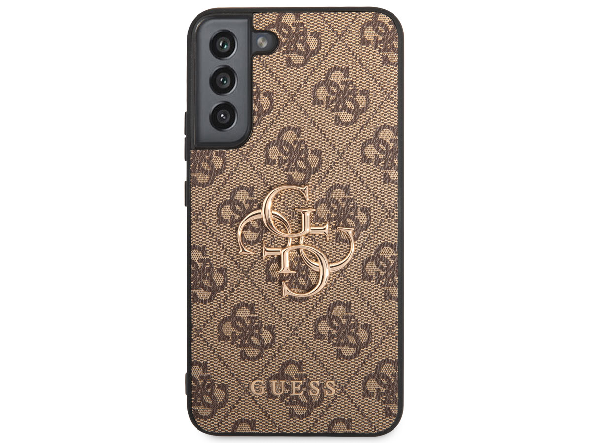 Guess Big 4G Monogram Case Bruin - Samsung Galaxy S22 hoesje