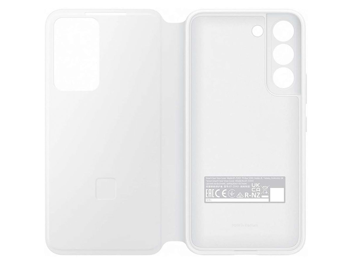 Samsung Galaxy S22 Clear View Cover Wit (EF-ZS901CW)