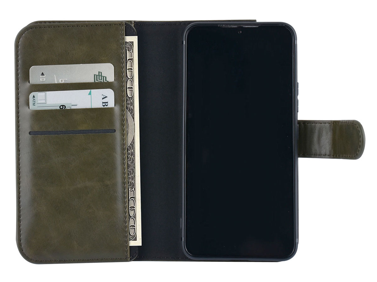 Uniq True Wallet Case Donkergroen - Samsung Galaxy S22 hoesje