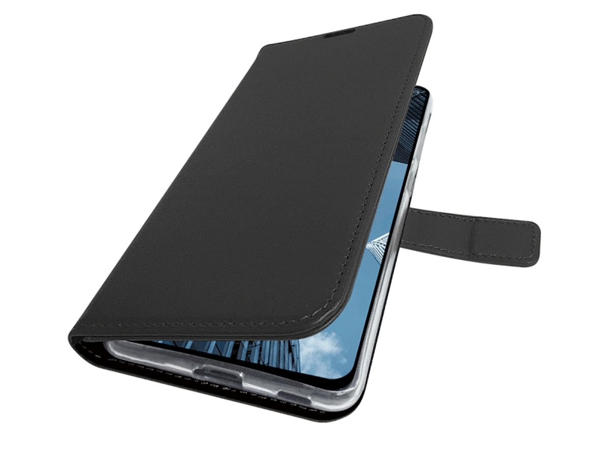 Valenta Leather Bookcase Zwart - Samsung Galaxy S22 hoesje